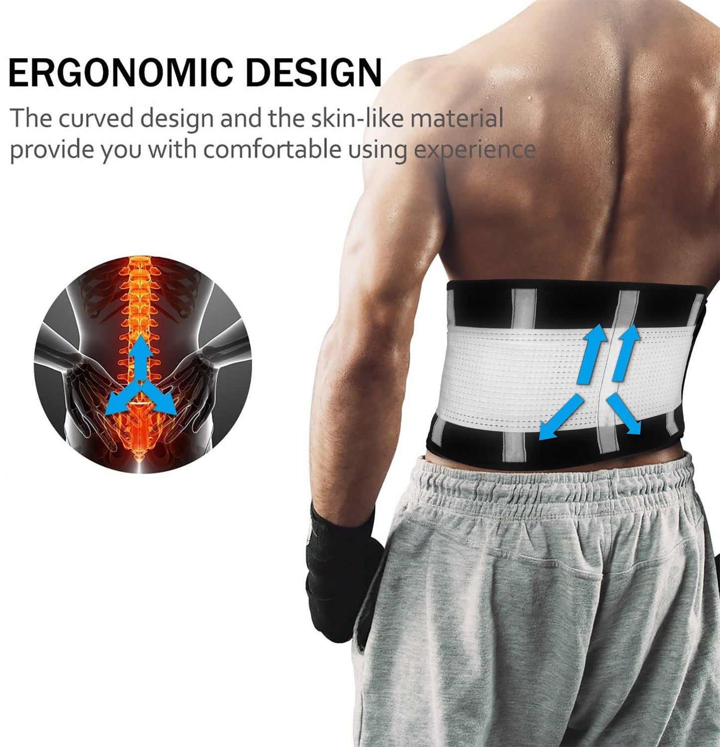 Back Lumbar Support Belt Brace, back pain, lumbar pain product pain relieve Tech Therapeutics. Magnet Therapy solution. Back Support. Relieve back muscle tension.