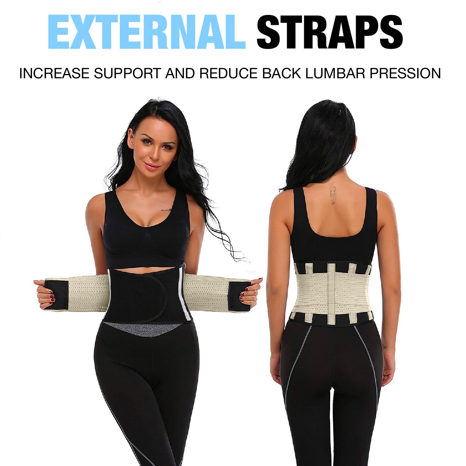 3XL Sports Double Pull Back Lumbar Support Belt Waist Orthopedic