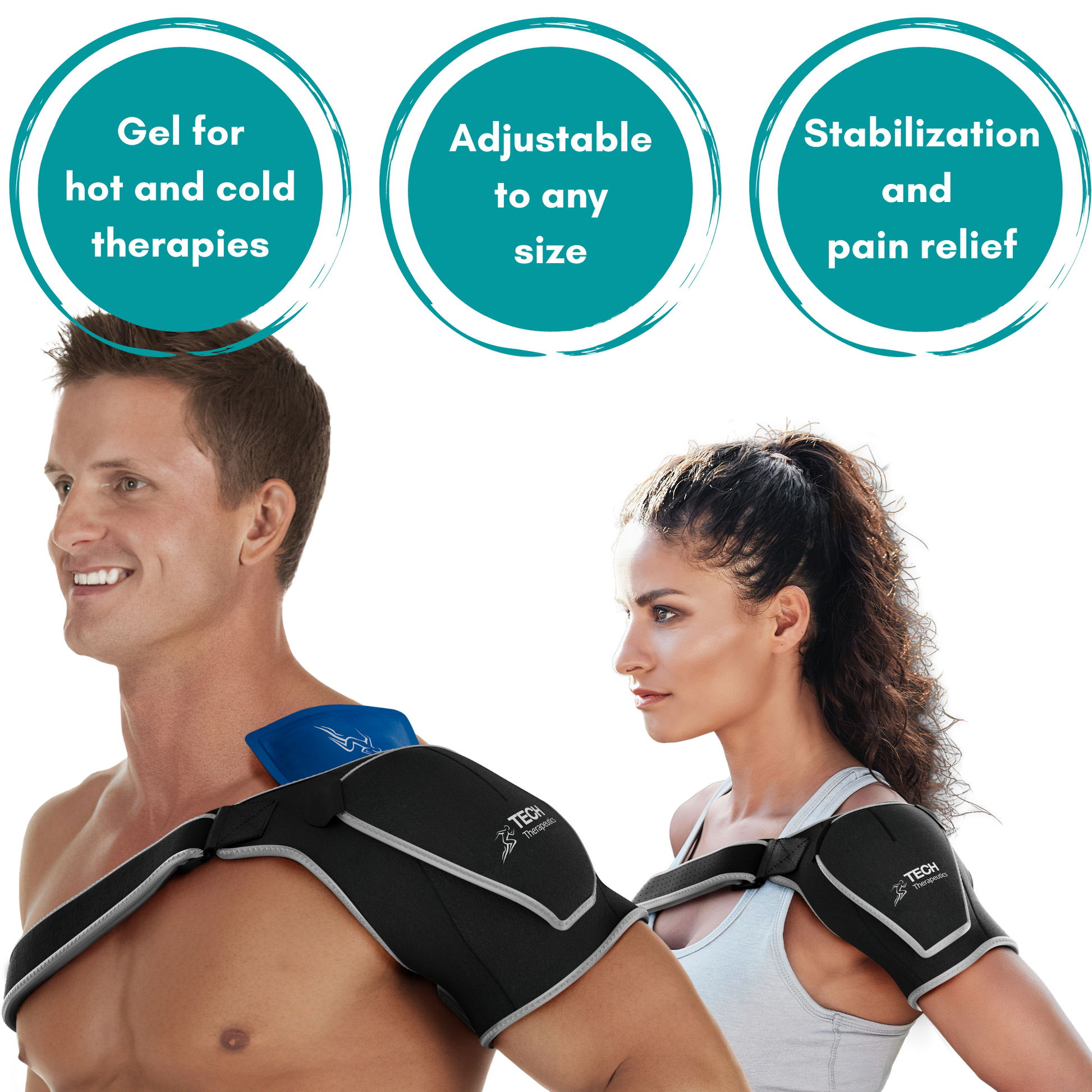 4 Sizes Winter Keep Warm Double Shoulder Support Brace Strap Pain Relief  Sport Gym