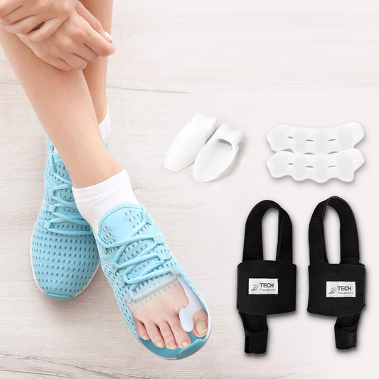 Hallux Valgus Bunion Kit Corrector Gel Toe Separators Tech Therapeutics