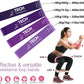 Elastic Fitness Bands Kit. Resistance Bands. Complete Home Gym Kit with 4 Loop Bands, 2 Cloth Resistance Bands Tech Therapeutics